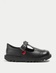 Kids' Leather School Shoes (7 Small - 12 Small) Black Female