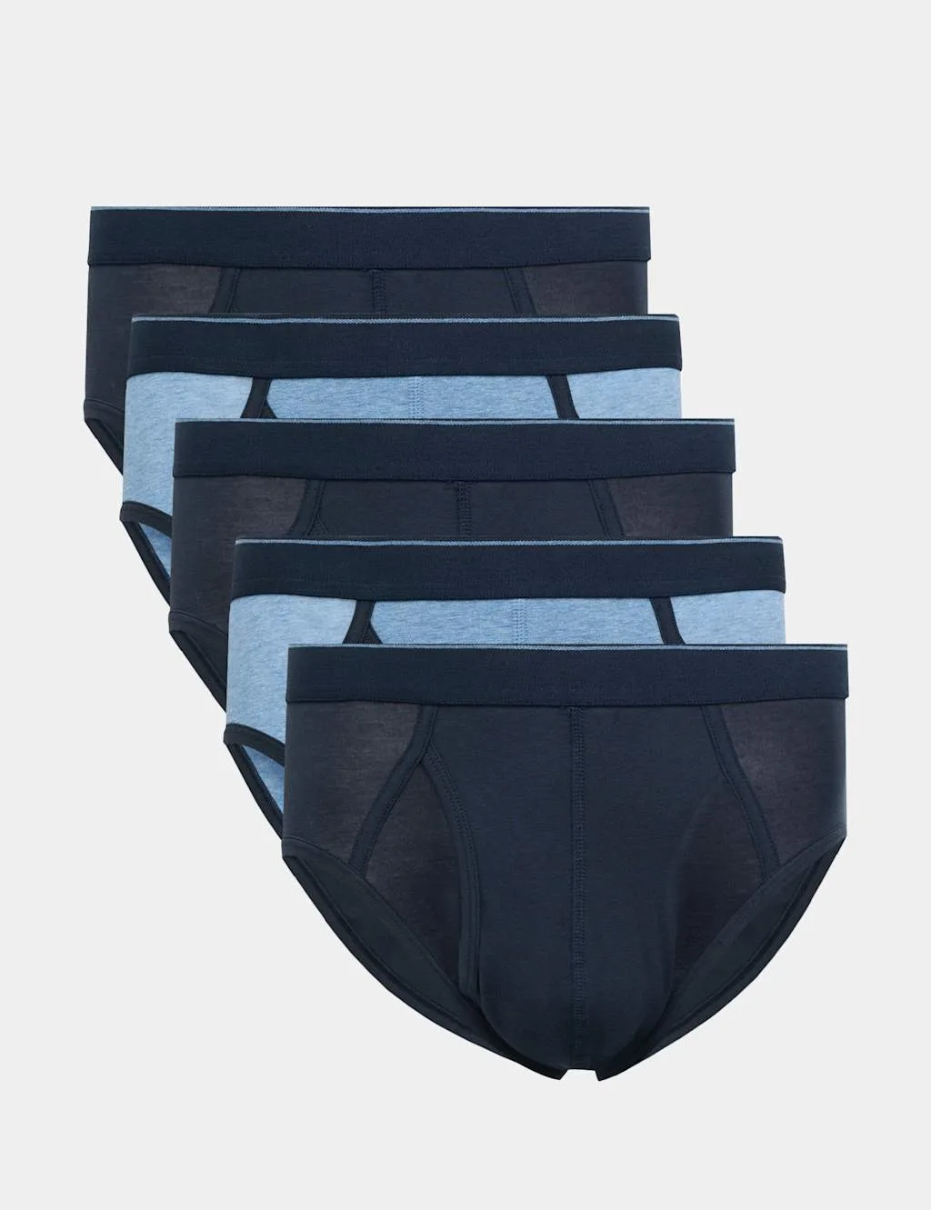 Pack Cotton Stretch Cool & Fresh™ Briefs Denim Mix male - M&S - FashionsVida
