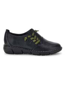 Scarpe stringate nere in vera pelle con lacci verdi 17569 39 - PITTARELLO TIERRA - FashionsVida