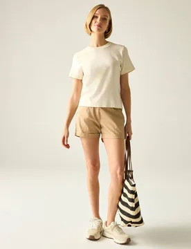 Women's Pemma Casual Chino Shorts in Beige Size: 20 - Beige - Size: 20 - Regatta - FashionsVida