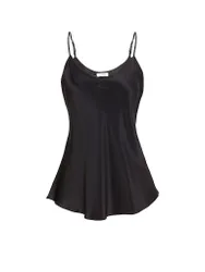 Top en soie noir noir 40
