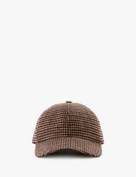 Casquette imprimé pied de poule