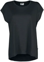 T-Shirt - NMMathilde Loose Long Top - XS bis XL - für Damen - Größe S - schwarz - Frauen - female