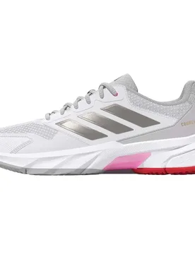 Courtjam Control 3 Hard Court Shoes Cloud White / Iron Met / Lucid Red UK 7 - Adidas - FashionsVida