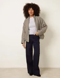 Floral Embroidered Detailed Flared Jeans - S / NAVY - female