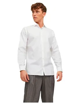 Chemise à Manches Longues Blaparker White / Fit Slim Fit 2XL