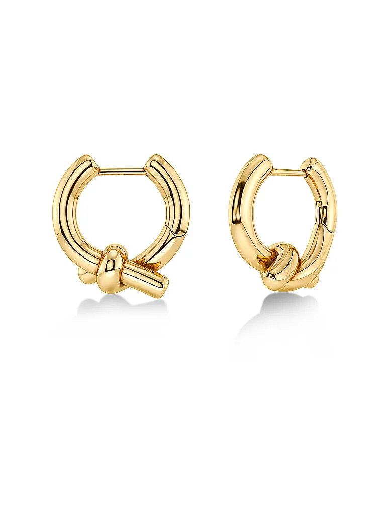 Boucles d'oreilles NOVEL KNOT HOOPS Or or - Edblad - FashionsVida
