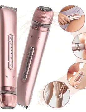 Depiladora IPX7 resistente al agua con cabezal dual - Afeitadora recargable de 400mAh, unisex, apta para cara/Body, herramienta de belleza portátil - Shein - FashionsVida