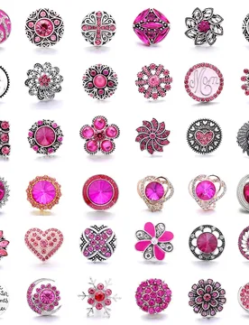 Pcs/lot New Rose Color Snap Jewelry 18mm Snap Buttons Flowers Butterfly Dragonfly Ginger Button Charm Fit Snap Bracelet Gift - Aliexpress - FashionsVida