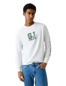 T-shirt à Manches Longues M6ri44k8hm0 Alabaster White L - Guess Jeans - FashionsVida
