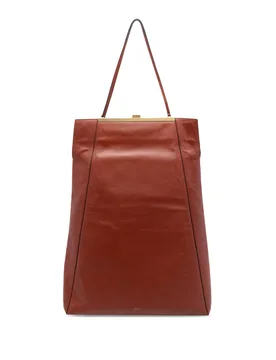 Leather Tall Clasp Cabas Tote - Celine - FashionsVida
