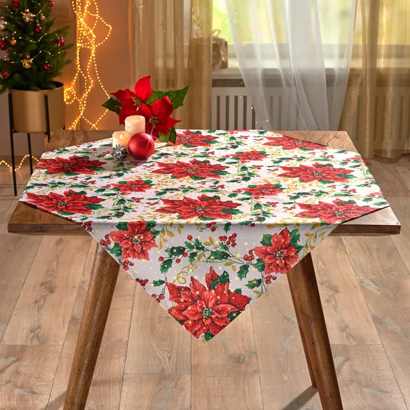 Mitteldecke "Christstern" mit Metallikdruck - Eldo - FashionsVida