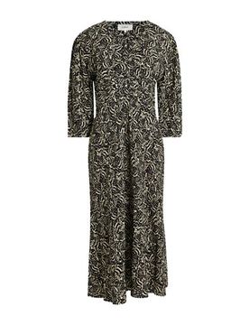 Midi-Kleid Damen Schwarz 0,1 Damen