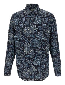 Camicia di cotone paisley floreale