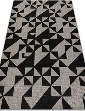 Teppiche Teppich Sizal Floorlux 20489 Silber / Schwarz 80x150 Cm 80x150 Cm