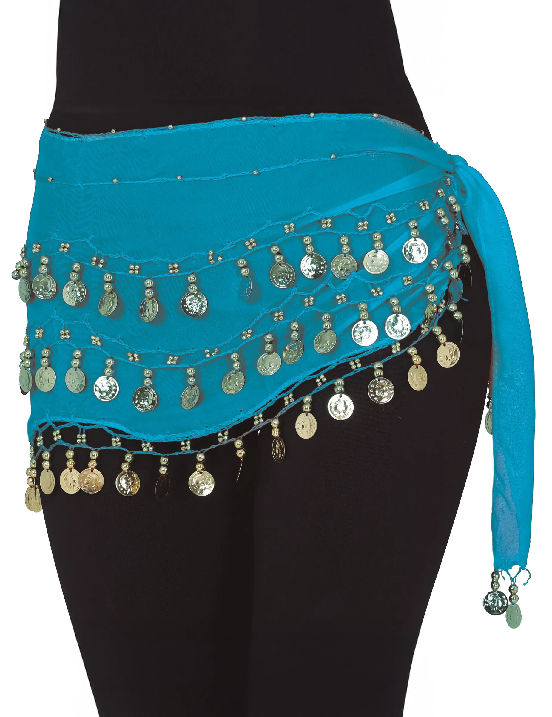 Hellblauer orientalischer Bindegürtel mit Pailletten - FIESTAS GUIRCA, S.L. - FashionsVida