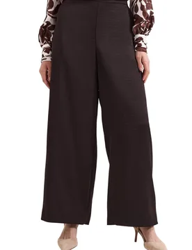 Women's Beccy Wide-Leg Satin Trousers in Dark Brown Size: 8 - Dark Brown - Size: 8 - Phase Eight - FashionsVida