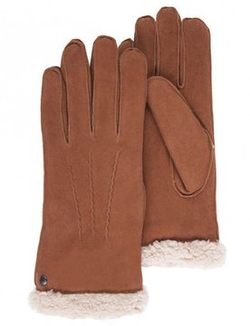Gants cuir velours fourrés Cognac cognac 6.5
