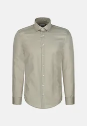 Shaped Business Hemd Uni Beige 39
