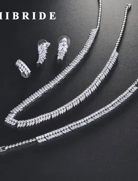 HIBRIDE Elegant Style Sparkling Cubic Zircon Jewelry Sets For Women Bridal Wedding Accessories Fashion Jewelry Wholesale N-716 - Aliexpress - FashionsVida