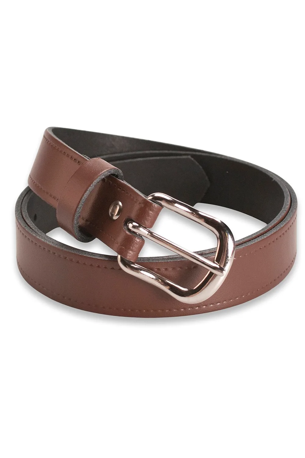 Mens Leather Belt 1" Width - - Size: S - Hawkdale - FashionsVida