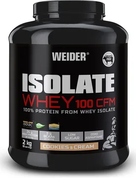 Proteína Isolate Whey 100 CFM 2 kg Cookies & Cream - Weider - FashionsVida