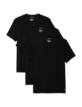 Pack Cotton Rich Short Sleeve T Shirts Black male - Calvin Klein - FashionsVida