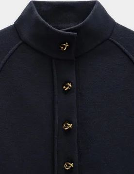 Capa de fiesta de mujer de punto con cuello alto y botones - Parfois - FashionsVida