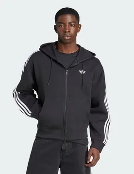 Mens Adicolor Spacer Oversized Hoodie - Black - Size Medium - adidas Originals - FashionsVida