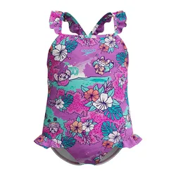Maillot De Bain Learn To Swim Printed Frill Thinstrap