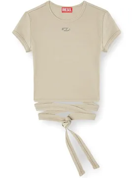 Camiseta de mujer con cordones envolventes - Diesel - FashionsVida