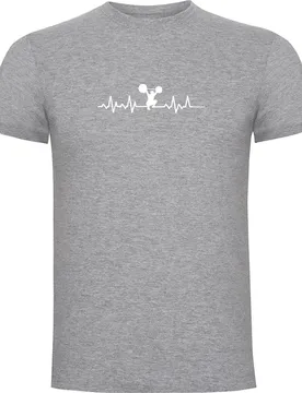 T-shirt à Manches Courtes Fitness Heartbeat Heather Grey 2XL