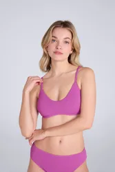 Skye Womens Bralette Bikini Top - Purple - Purple - Size: 12
