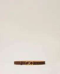 Ceinture en cuir avec boucle siglée
