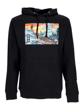 Felpa Cappuccio Uomo Big Timers Hooded Fleece Black - DGK - FashionsVida