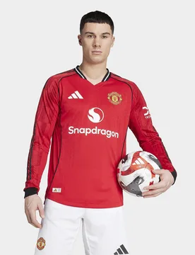 Mens Maglia Manchester United 25/26 Manica Lunga Home Authentic - Rosso, rosso rosso Uomo taglia XL - Adidas - FashionsVida