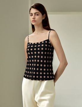 Donna Camicia Seta Crêpe Luxury Pois Rosa M