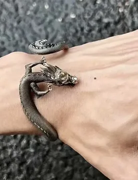 Domineering Dragon Shape Cuff Bracelet Bangle for Men Personality Punk Animal Bracelet Hip Hop Jewelry Accessories Gifts - Aliexpress - FashionsVida