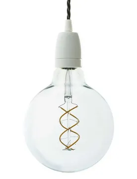 Cables Lampe Suspendue Avec Ampoule Braided Textile Tc63 1.2 M White / Green One Size