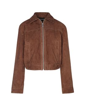 Chaqueta de cuero SUE marrón 42