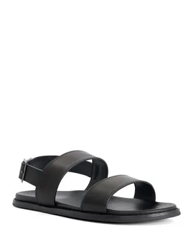 Mens Include - Leather Sandals - Black - Size Uk 9 - Dune london - FashionsVida