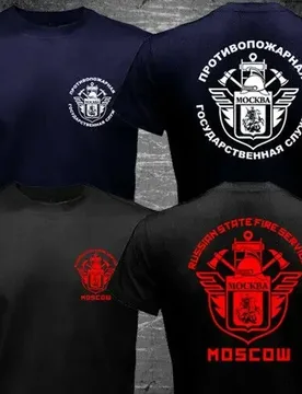 Russian Fire Service Moscow Fire Department Firefighter T-Shirt 100% Cotton O-Neck Short Sleeve Casual Mens T-shirt Size S-3XL - Aliexpress - FashionsVida