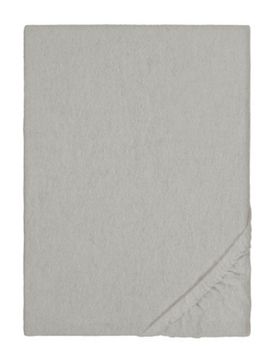 Spannbetttuch Melange uni sturmgrau, 1x 180x200 cm - 200x200 cm