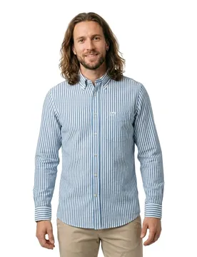 FaÇonnable Camicia A Maniche Lunghe Fm302191 Horizon Blue M