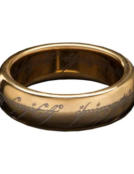 Un Anneau Lord Of The Rings Tungsten Ring Gold Plated 8 unisex - Weta Workshop - FashionsVida