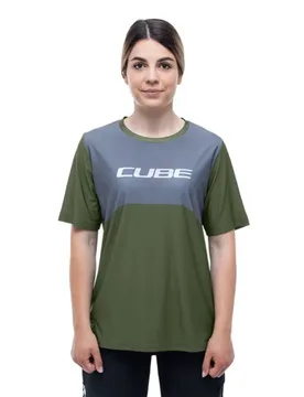 Maglia Da Enduro A Maniche Corte Vertex Tm Olive - CUBE - FashionsVida