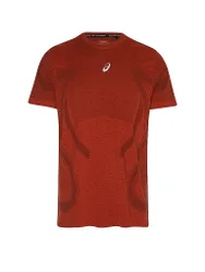 Camiseta de running sin costuras Road para hombre rojo oscuro M