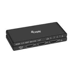 Répartiteur Hdmi Ultra Fin 2 Ports Black One Size unisex