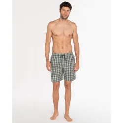 Pantalones de pijama corto de hombre de tela