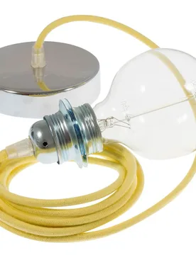Cables Lampe Suspendue Pendel Pour Abat-jour Rc10 1 M Pale Yellow / Chrome Plated One Size - Creative - FashionsVida